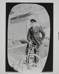 Vernon Silvershield on his bicycle