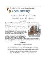 The Loma Prieta Earthquake and the Santa Cruz Public Libraries