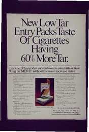 New Low Tar Entry Packs Taste of Cigarettes having 60% more tar