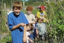 Edna Maguire School 5th buddies planting in Children's Garden, 2007