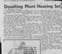 Desalting plant hearing set