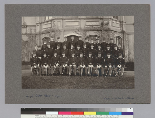 "California, University, cadet officers, 1900," University of California at Berkeley. [photographic print]