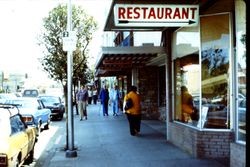 West side of North Main Street Sebastopol, California, looking south, 1970s