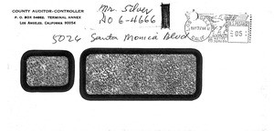 Envelope, with handwritten note