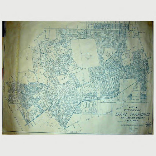 Map of the City of San Marino Los Angeles County California compiled from County Records / by William Chalmers - City Engineer