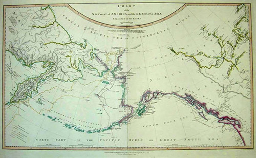 Chart of the New Coast of America and the N. E. Coast of Asia, explored in the years 1778 and 1779, prepared by Lieut. Henry Roberts, under the immediate inspection of Capt. Cook