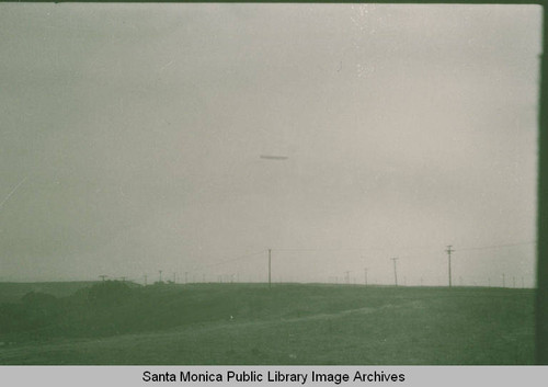 Graf Zeppelin flying over Pacific Palisades