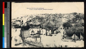 Thatched houses in a rural area, Senegal, ca.1920-1940