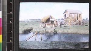 House, kitchen and canal, Guyana, ca. 1934