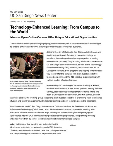 Technology-Enhanced Learning: From Campus to the World