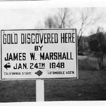 CSAA historical marker of James Marshall's gold discovery