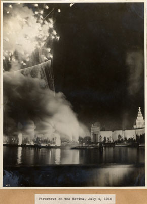 Fireworks on the Marina, July 4, 1915