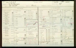 WPA household census for 401 W 95TH STREET, Los Angeles County