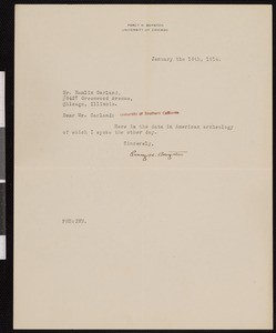 Percy Holmes Boynton, letter, 1914-01-06, to Hamlin Garland
