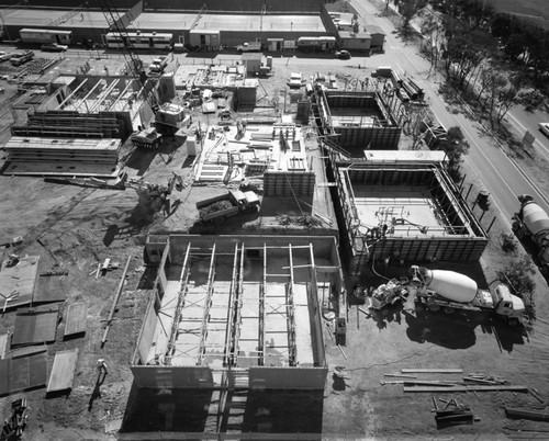 Aerial view of construction at Muir College, UC San Diego