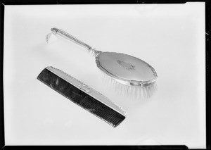 Silver hair brushes & combs, Southern California, 1931