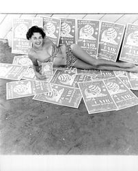 Beauty Queen promoting the Sonoma-Marin Fourth Agricultural District Fair, August 1956