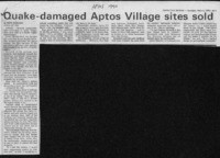 Quake-damaged Aptos Village sites sold