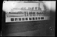 Troops aboard steamship departing for Philippines, San Francisco Bay