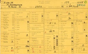 WPA household census for 1052 S OLIVE, Los Angeles