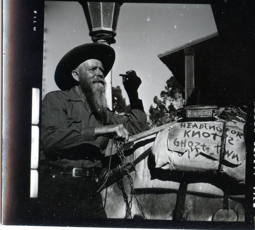 Man dressed as a prospector at Knott's Berry Farm