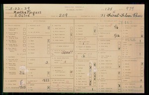 WPA household census for 209 S OLIVE STREET, Los Angeles