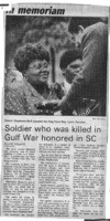 Soldier who was killed in Gulf War honored in SC