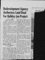 Redevelopment agency authorizes land deed for Holiday Inn project