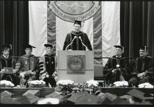 A commencement speaker
