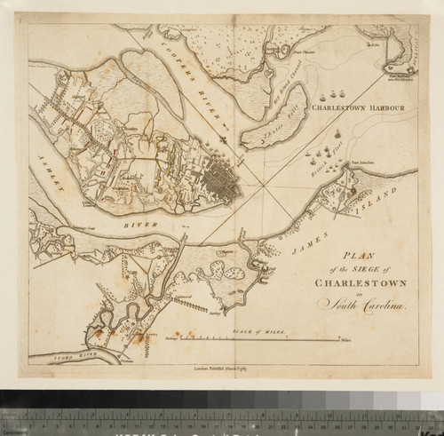 Plan of the Siege of Charlestown in South Carolina