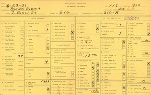 WPA household census for 616 S BIXEL ST, Los Angeles