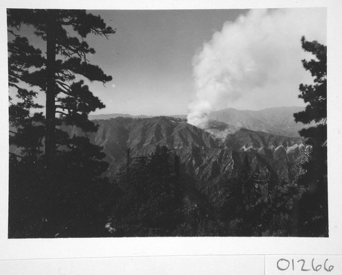 Distant brush fire as seen from Mount Wilson