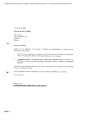 [Letter from Norman Jack to P Tlais regarding recent seizure information]
