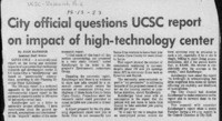 City official questions UCSC report on impact of high-technology center