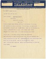Telegram from William Randolph Hearst to Julia Morgan, December 26, 1923