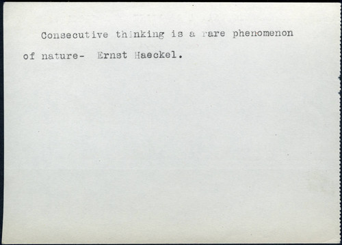 Translation of Ernst Haeckel note