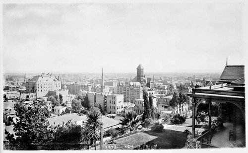 South from First Street Hill, Los Angeles approximately 1890