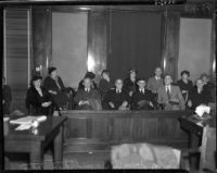 Jurors at the Los Angeles Country Grand Jury trial for District Attorney Buron Fitts