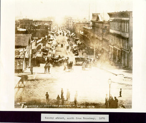 Kearny Street, south from Broadway, 1870