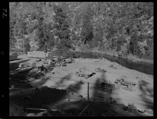 Big Creek - Mammoth Pool - General view of diversion tunnel contractor's dumpsite