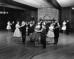 Burkhart's dance class at Villa Chanticleer, Healdsburg, California, 1963