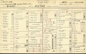 WPA household census for 815 3/4 BLADES, Los Angeles