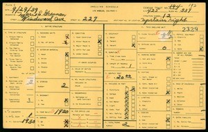 WPA household census for 227 WINDWARD AVE, Los Angeles County