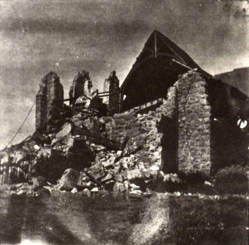 The Church of the Assumption, in Tomales, after the earthquake of April 18, 1906, Marin County, California [photograph]