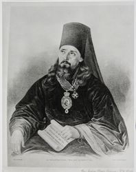 Portrait of Ivan Veniaminov, Russian Orthodox priest, 1850s