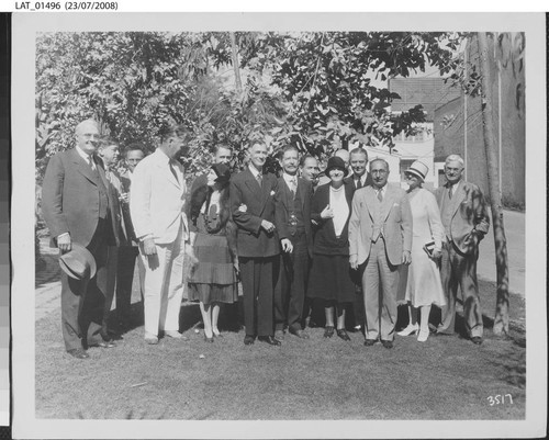 Harry Chandler with other guests at senators' luncheon at MGM studios