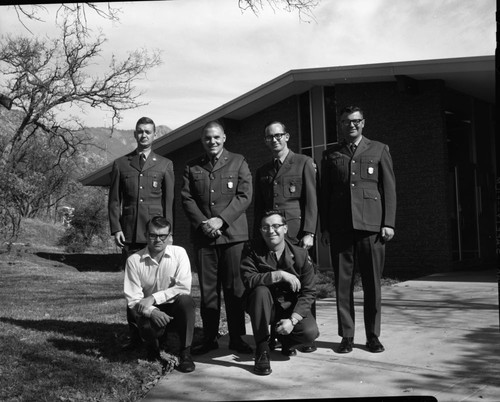NPS Groups, Park Rangers (Intake Trainees) Andy Gifford, Charles Cooper, John Little, Charles Shaver, Maurice Zardus, Jerry Chilton. Not L to R