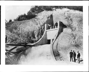 Opening of the Los Angeles Aqueduct head gate, November 5, 1913