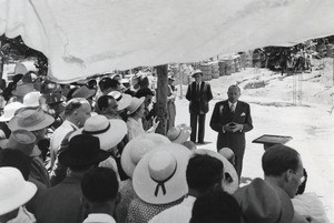 Laying of the first stone of the christian hall for young girls in Antananarivo, Madagascar