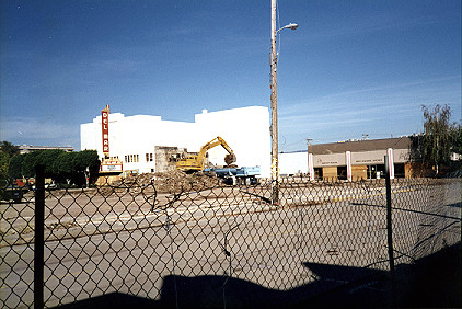 Demolished buildings near the Del Mar Theatre